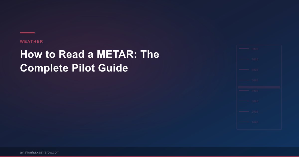 How to Read a METAR: The Complete Pilot's Guide