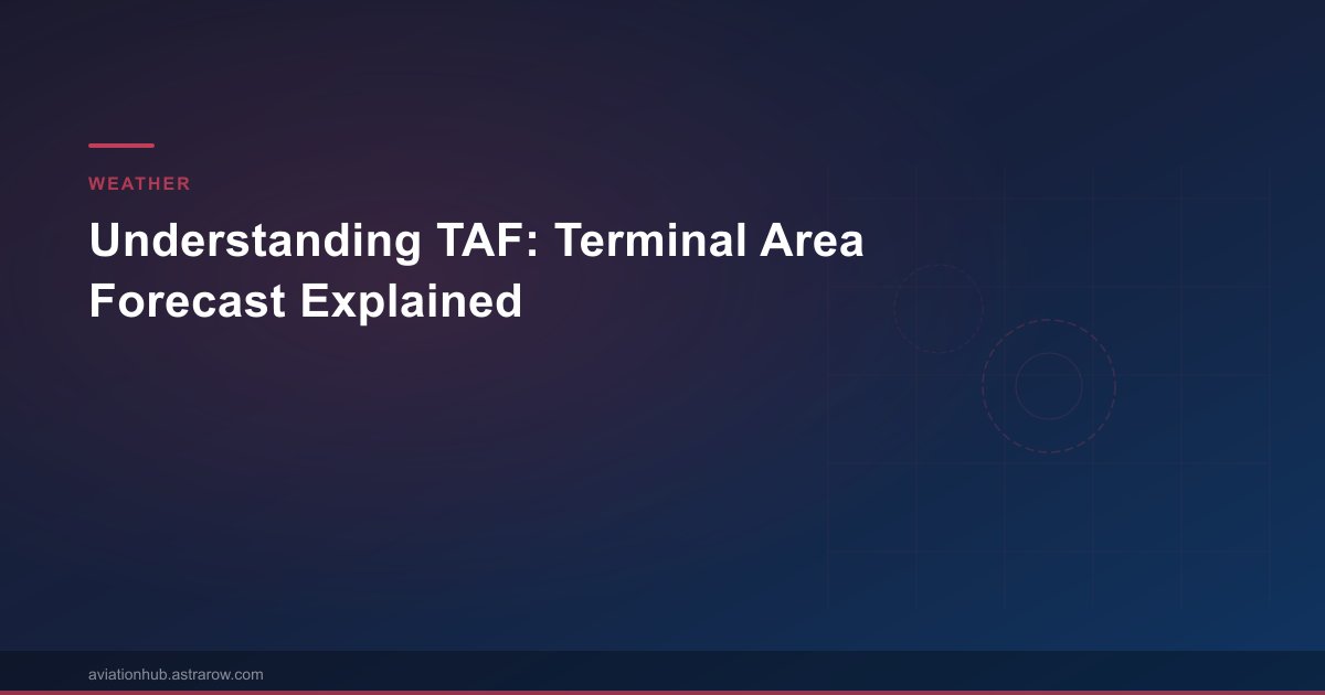 Understanding TAF: Terminal Area Forecast Explained